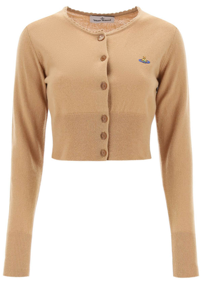 Beige Vivienne Westwood Bea Cropped Cardigan-Vivienne Westwood-XS-Urbanheer