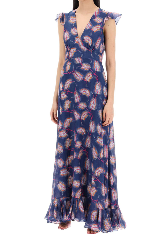 Saloni maxi cotton and silk emma dress.