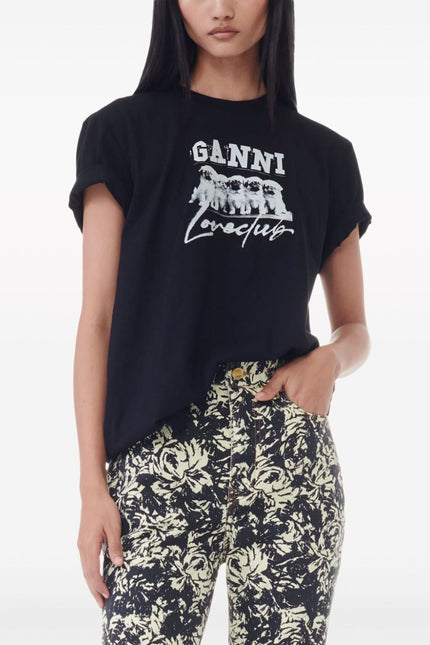 GANNI T-shirts and Polos Black