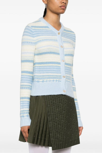 GANNI Sweaters Clear Blue