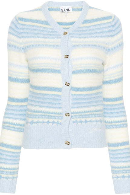 GANNI Sweaters Clear Blue