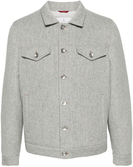 Brunello Cucinelli Coats Light Grey