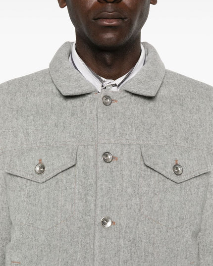 Brunello Cucinelli Coats Light Grey