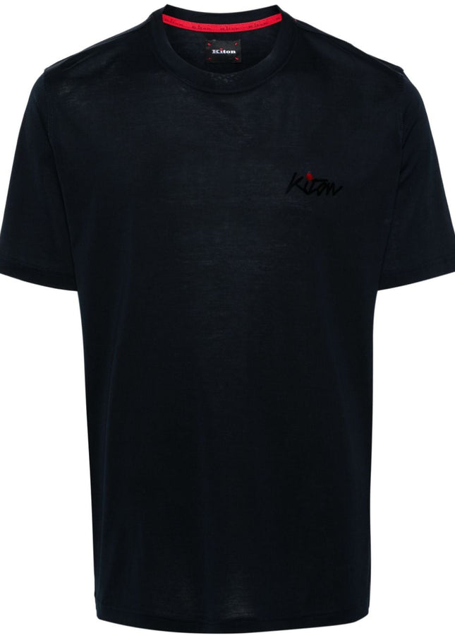 Kiton T-shirts and Polos Blue