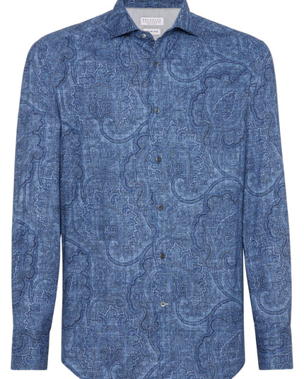 Brunello Cucinelli Shirts Blue