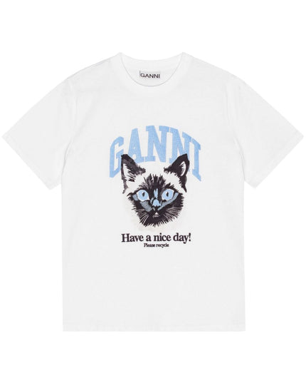 GANNI T-shirts and Polos White