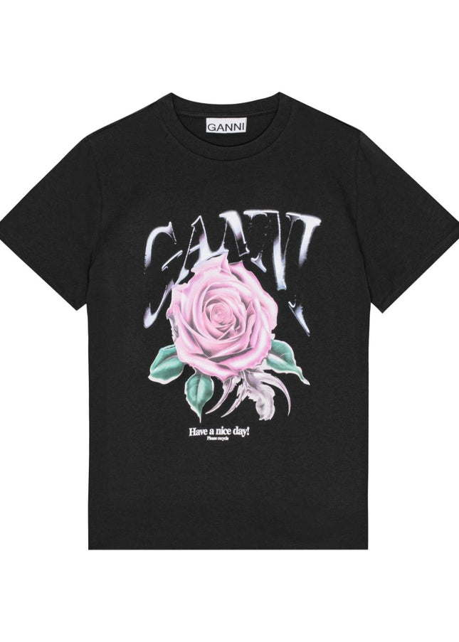 GANNI T-shirts and Polos Black