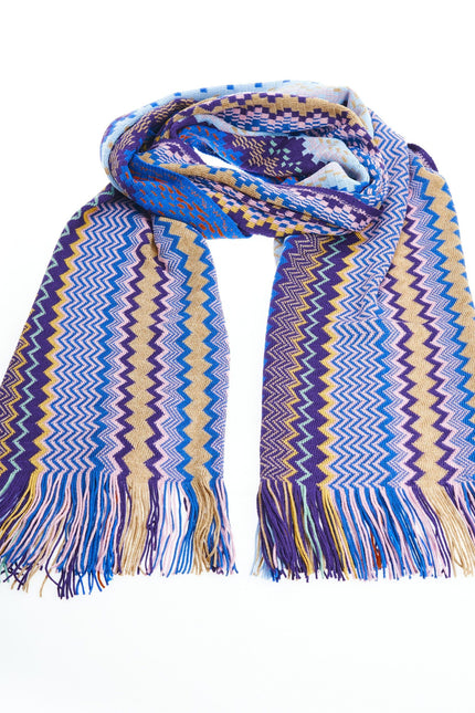 Missoni Geometric Pattern Fringed Luxury Scarf