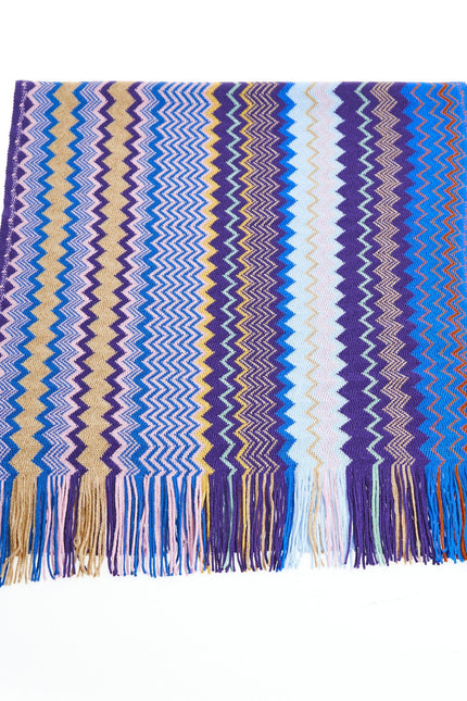 Missoni Geometric Pattern Fringed Luxury Scarf