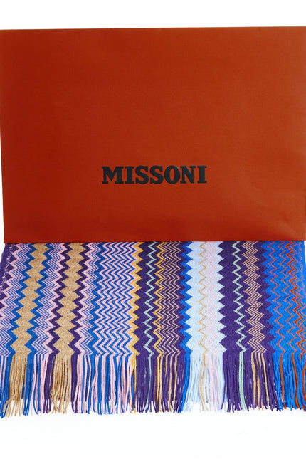 Missoni Geometric Pattern Fringed Luxury Scarf