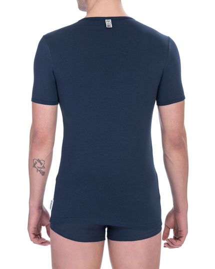 Bikkembergs Blue Cotton Men T-Shirt