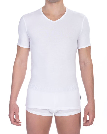 Bikkembergs White Cotton Men T-Shirt