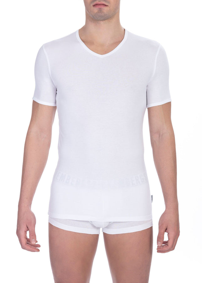 Bikkembergs White Cotton Men T-Shirt