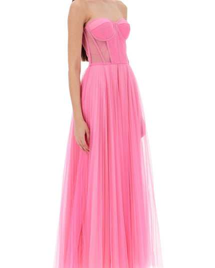 1913 Dresscode tulle long bustier dress - Fluo