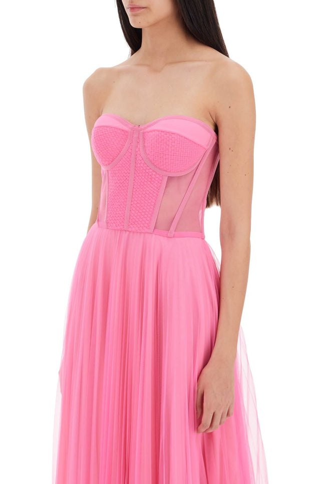 1913 Dresscode tulle long bustier dress - Fluo