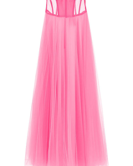 1913 Dresscode tulle long bustier dress - Fluo