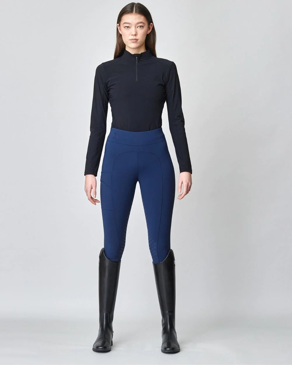 Compression Pull-On Riding Breeches Navy-Breeches-Yagya-Navy-XXS-Urbanheer