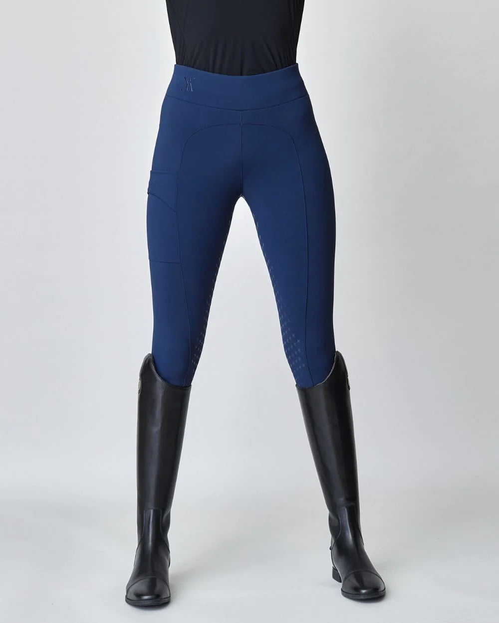 Compression Pull-On Riding Breeches Navy-Breeches-Yagya-Urbanheer