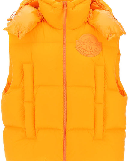 Moncler X Roc Nation By Jay-Z Apus Puffer Vest-Moncler X ROC NATION BY JAY-Z-Orange-3-Urbanheer