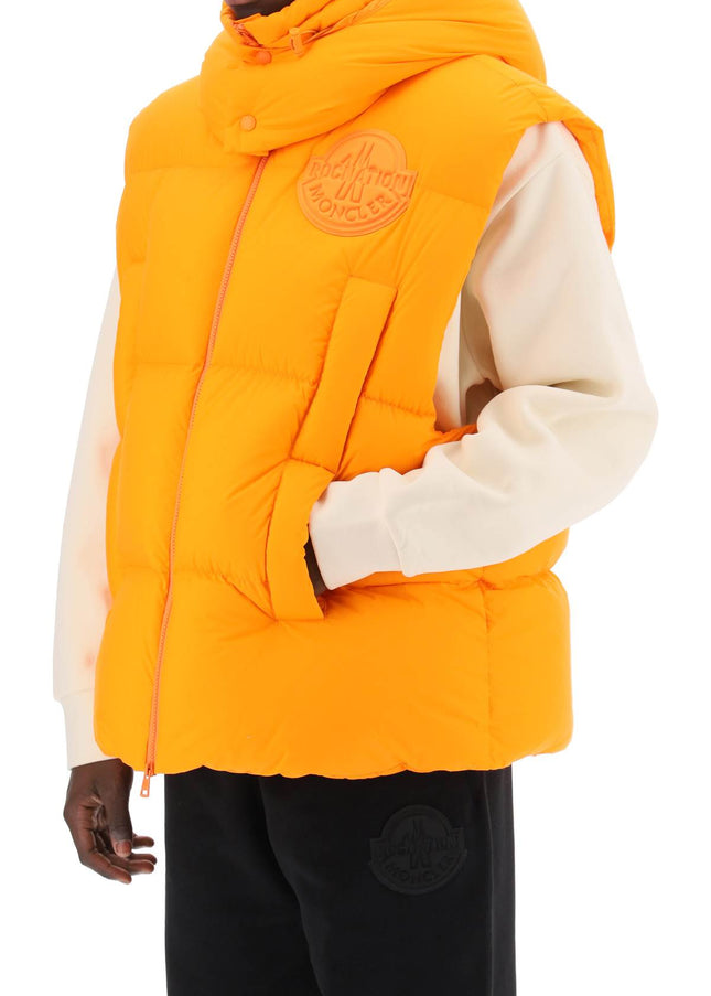 Moncler X Roc Nation By Jay-Z Apus Puffer Vest-Moncler X ROC NATION BY JAY-Z-Orange-3-Urbanheer