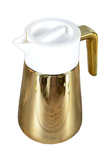 1L Gold And White Isothermal Coffee Maker