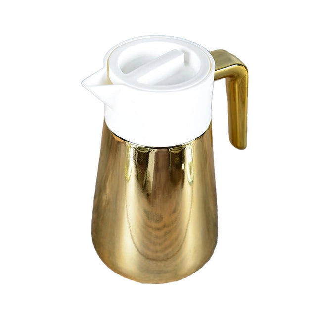 1L Gold And White Isothermal Coffee Maker