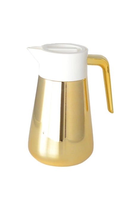 1L Gold And White Isothermal Coffee Maker