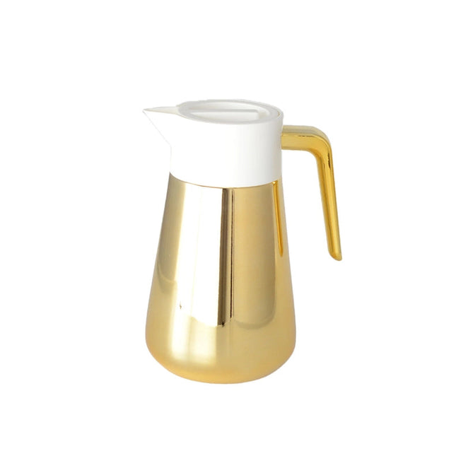 1L Gold And White Isothermal Coffee Maker