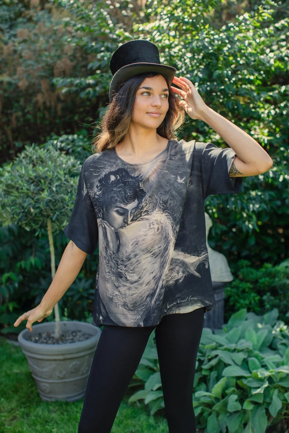 Love Conquers All Tee Luxe Bamboo Tunic Shirt-SHIRT-Market of Stars-S/M-Urbanheer