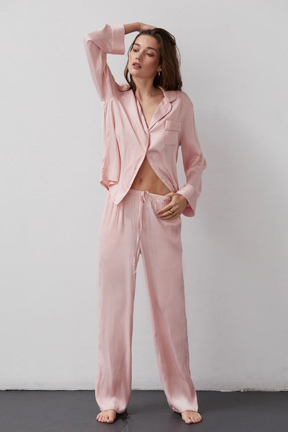 Jules Satin Sleepwear Top-Top-Crescent-Urbanheer