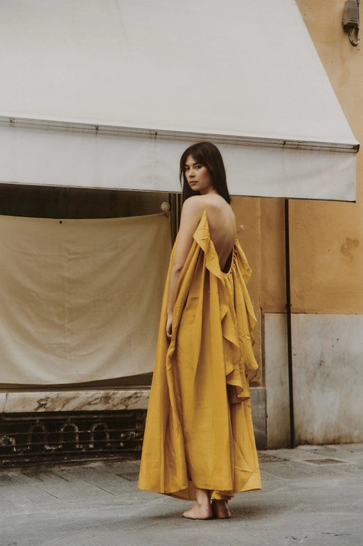 Silk Syros Dress YELLOW