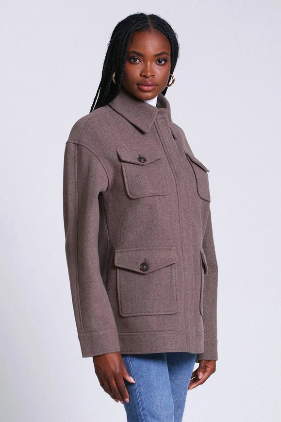 Relaxed Utility Shacket Mocha Brown-Jacket-Avec Les Filles-Urbanheer