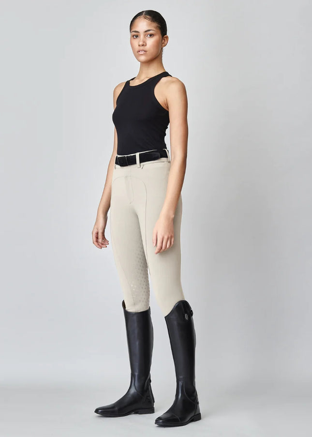 High-Rise Compression Breeches Tan-Breeches-Yagya-Urbanheer