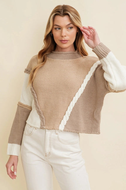 2 Tone Contrast Sweater