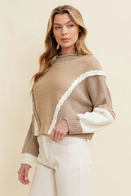 2 Tone Contrast Sweater