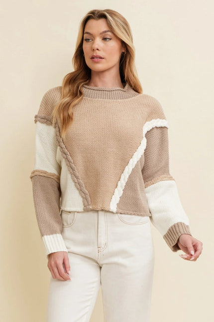 2 Tone Contrast Sweater