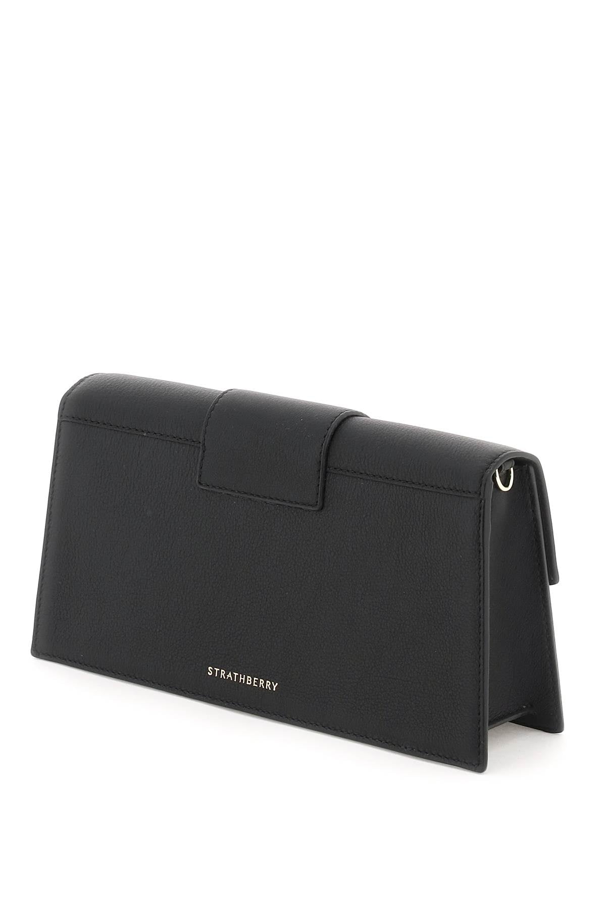 Strathberry 'Mini Crescent' Leather Bag Black-Strathberry-os-Urbanheer