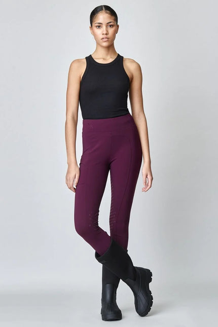 Сompression Pull-On Riding Breeches Burgundy-Breeches-Yagya-Urbanheer