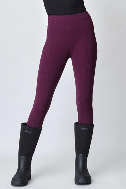 Сompression Pull-On Riding Breeches Burgundy-Breeches-Yagya-Urbanheer