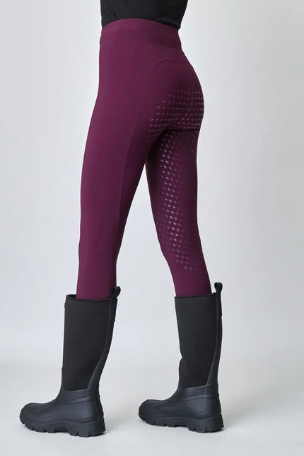 Сompression Pull-On Riding Breeches Burgundy-Breeches-Yagya-Urbanheer