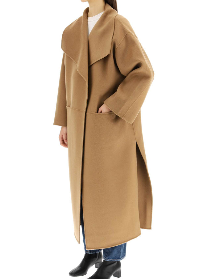 Toteme Signature Wool Cashmere Coat-Clothing - Women-TOTEME-Brown-M-Urbanheer