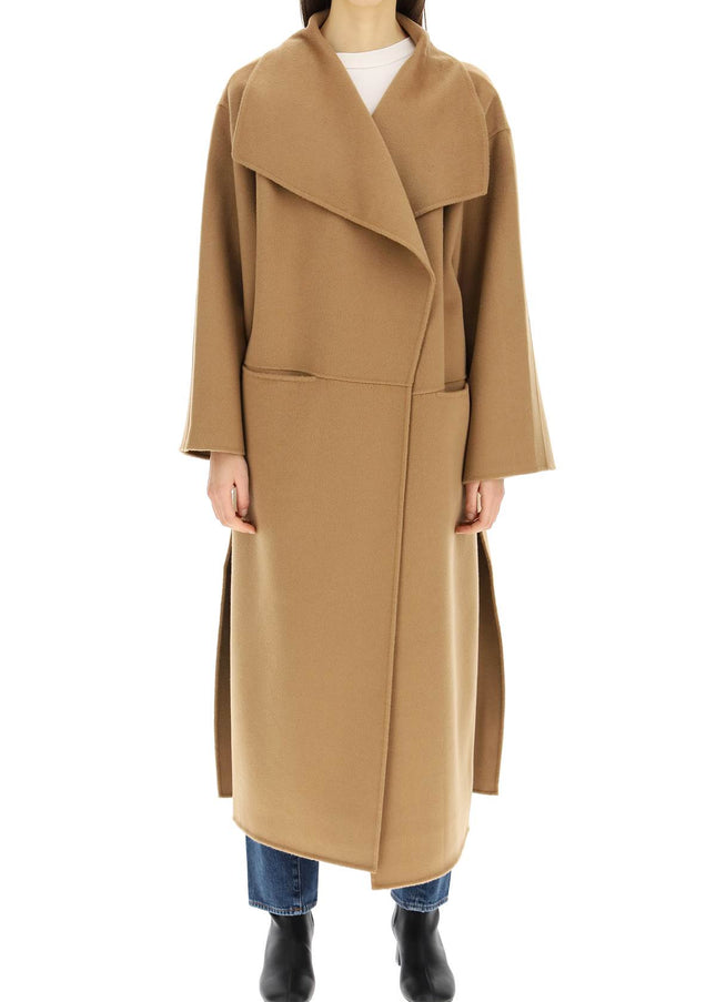 Toteme Signature Wool Cashmere Coat-Clothing - Women-TOTEME-Brown-M-Urbanheer