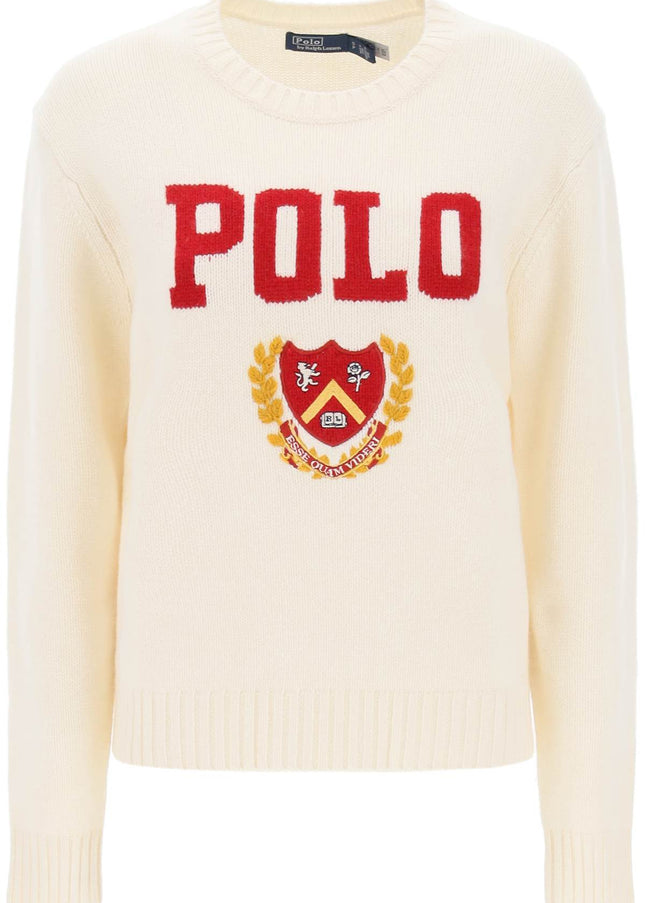 Polo Ralph Lauren Sweater With Embroidered Crest-Ralph Lauren-L-Cream-Urbanheer