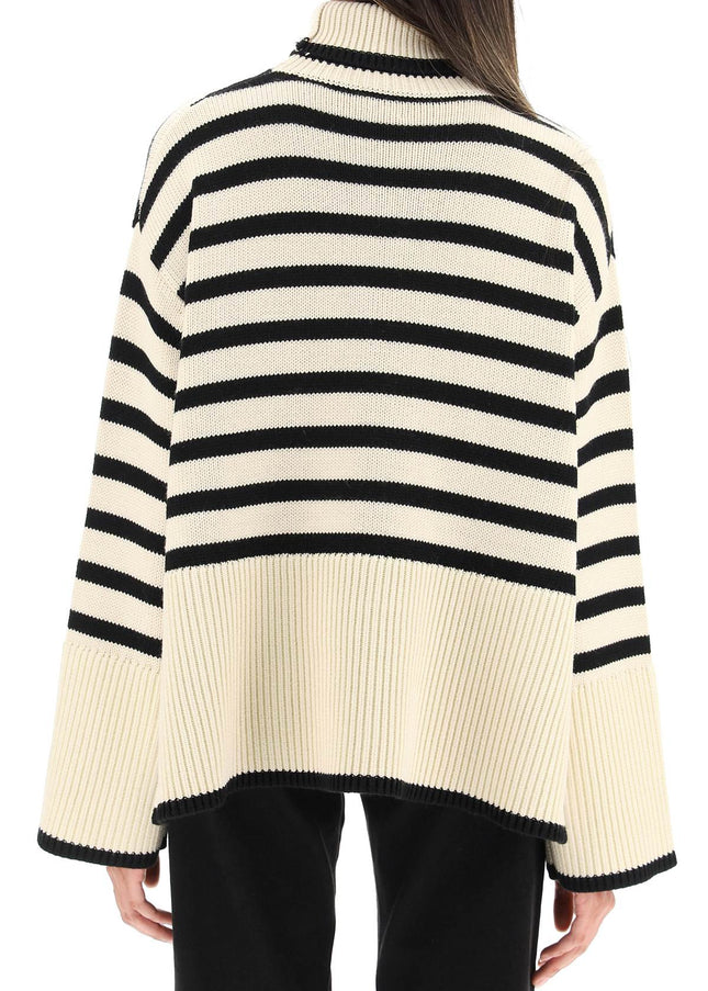 Toteme striped wool cotton turtleneck