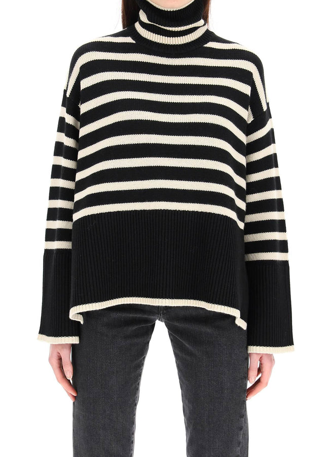 Toteme striped wool cotton turtleneck