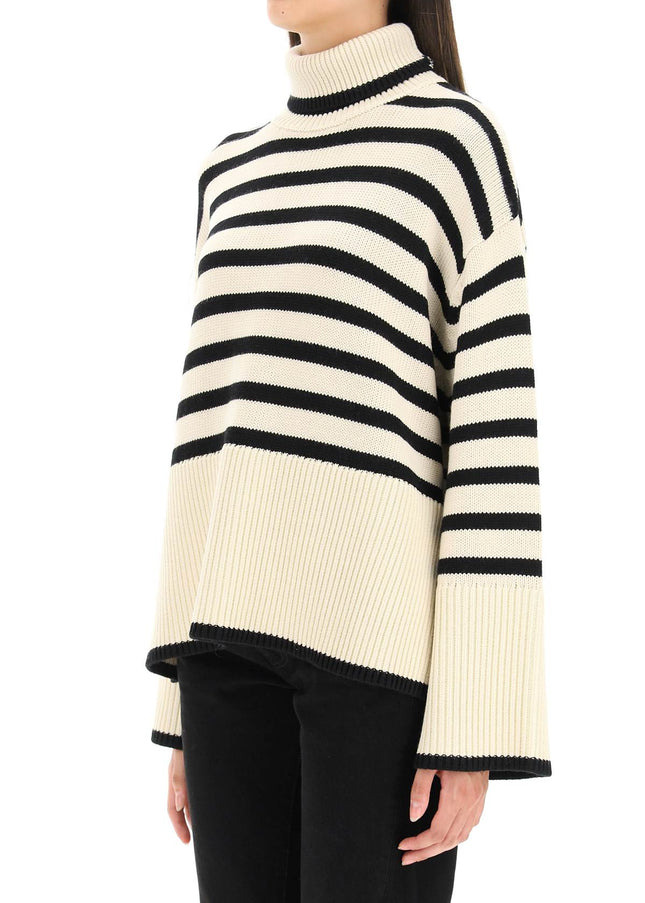 Toteme striped wool cotton turtleneck