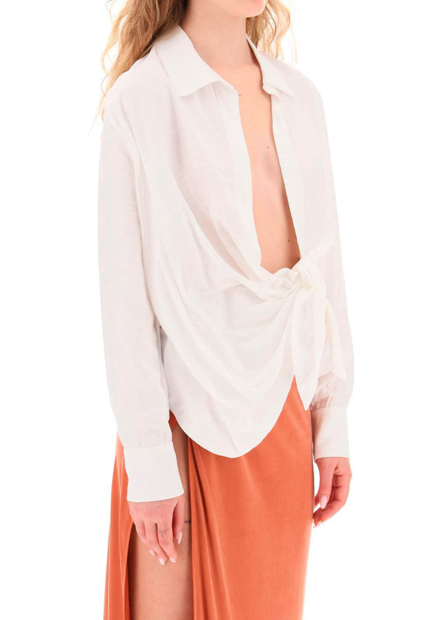 Jacquemus 'la chemise bahia' draped blouse