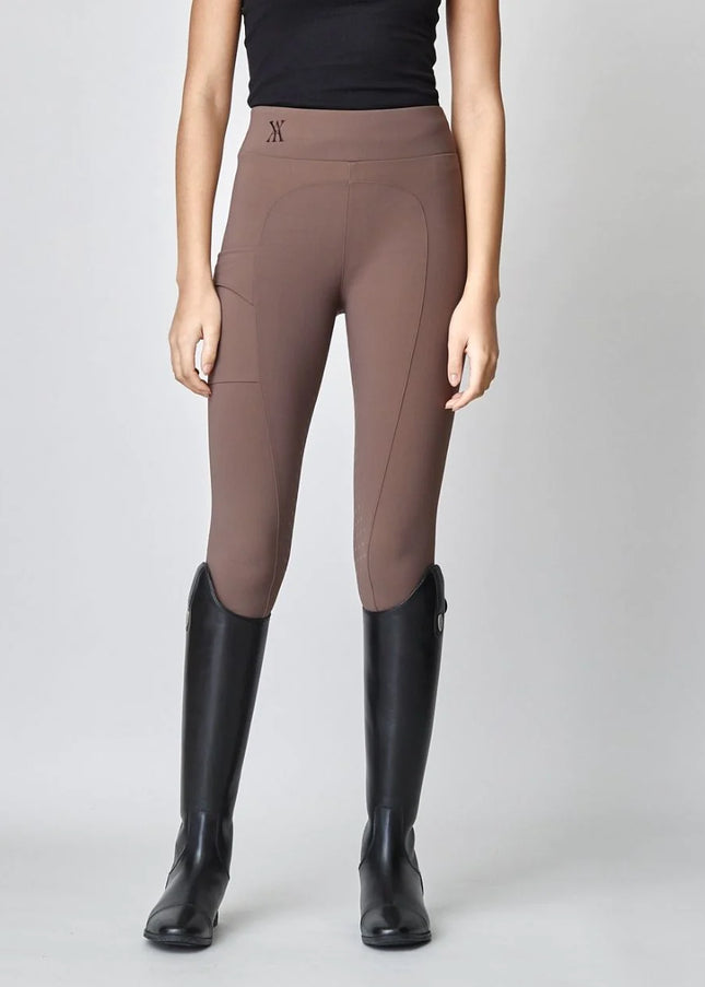 Сompression Pull-On Riding Breeches Brown-Breeches-Yagya-Urbanheer