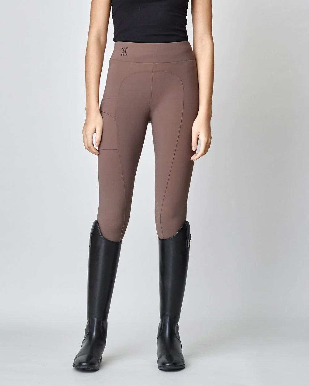 Сompression Pull-On Riding Breeches Brown-Breeches-Yagya-Urbanheer