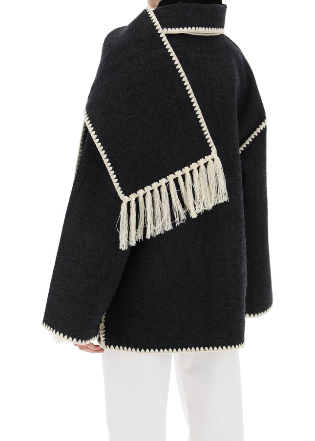 Toteme embroidered scarf jacket